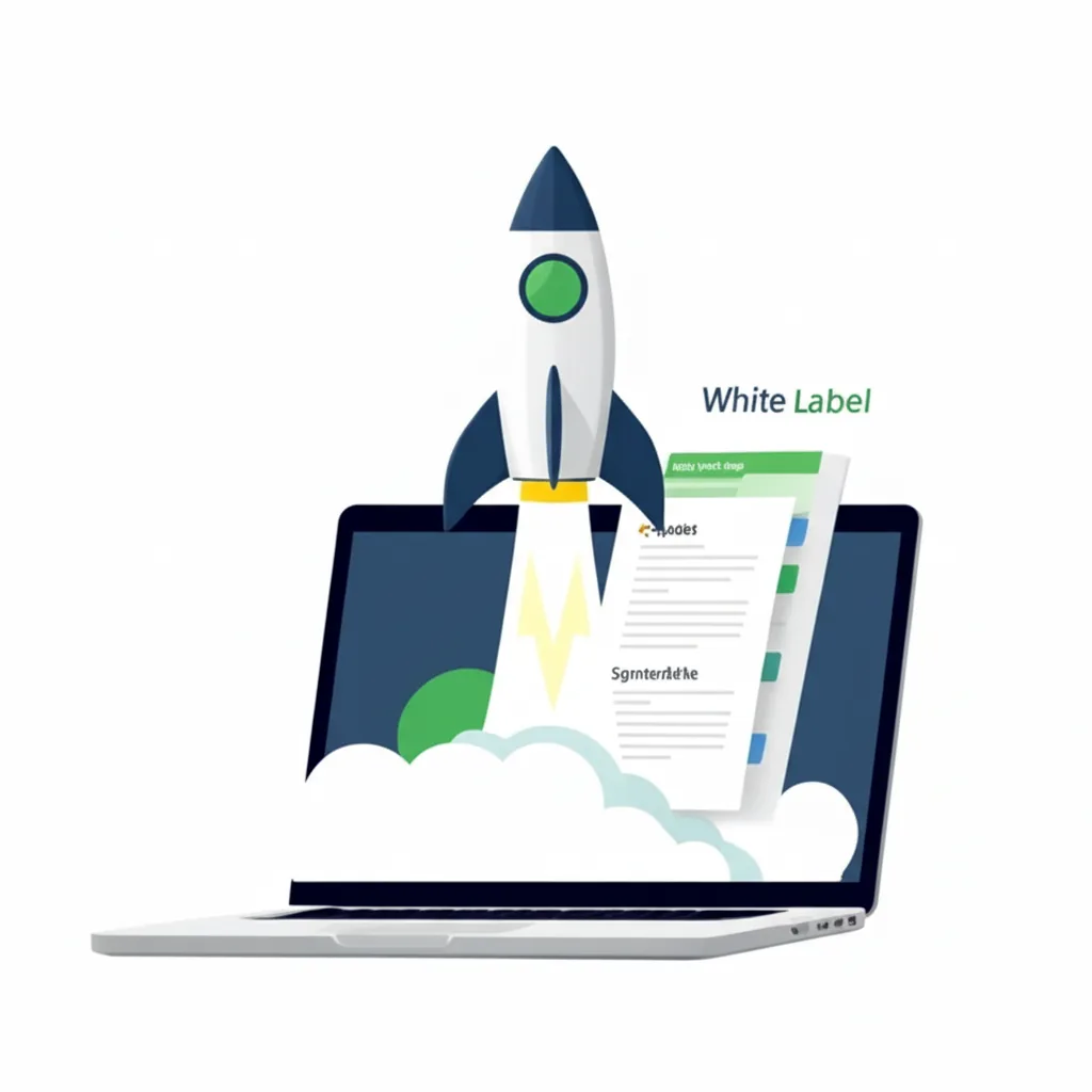 White label marketing team delivering branded reports and results to agency partners